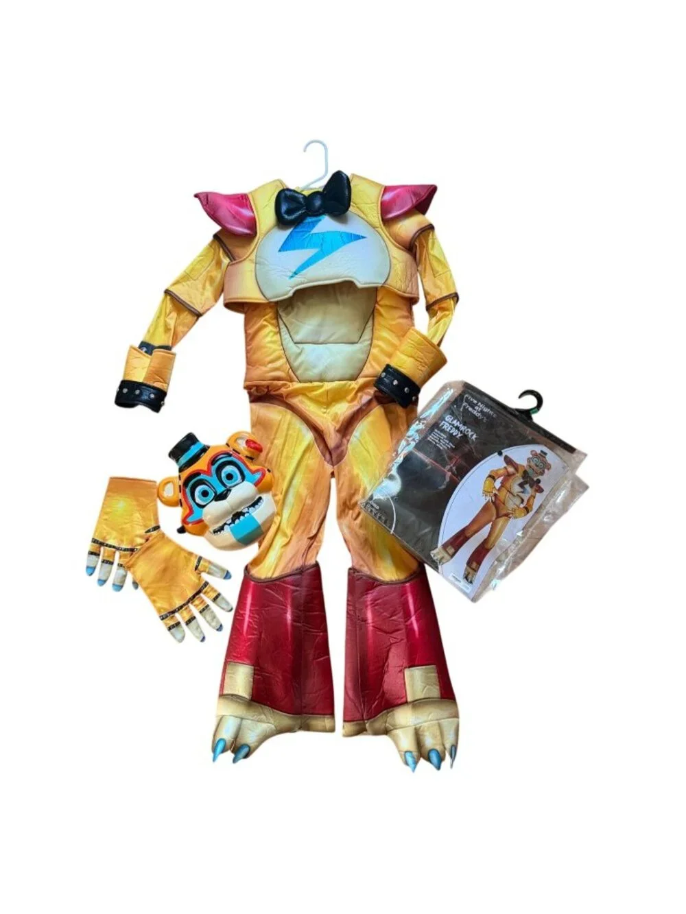 Spirit Halloween Five Nights at Freddy's Glamrock Freddy Child costume Sz 12/14 - Picture 2 of 13